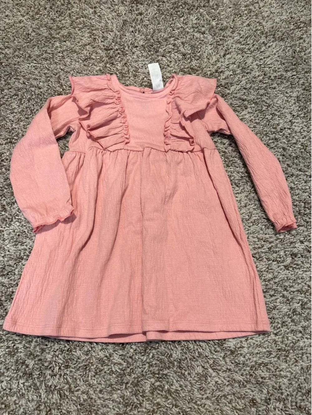 H&M Crinkled Jersey Dress Lite Pink NWOT Size 2T